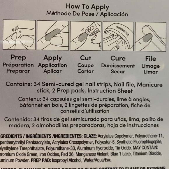 Lot of Dashing Diva Glaze Semi-cured Gel Nail Strips Bells Glitter Silver French - Picture 13 of 16